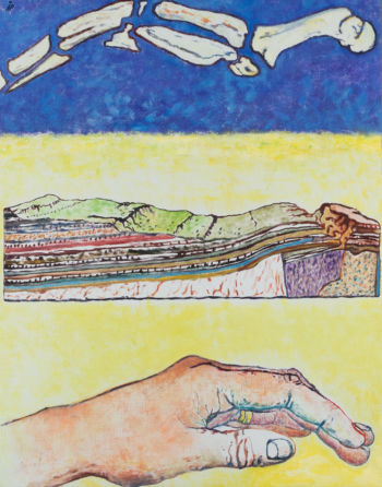 Åsa Pröjts, "Vinge Berg Hand", målning