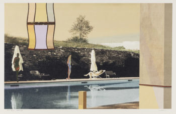 Nils-Erik Mattsson, "Lyktan och poolen", grafik